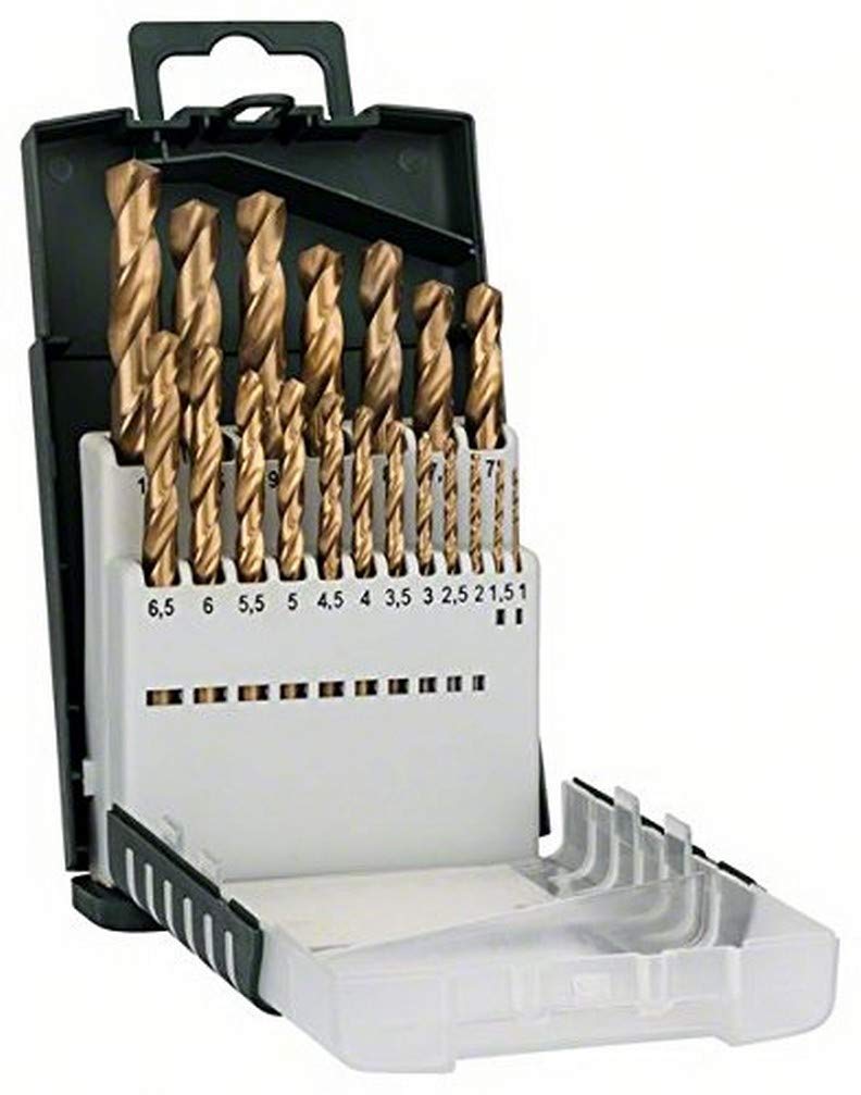 Bosch 19-Piece Metal Drill Bit Set HSS-TiN Grip