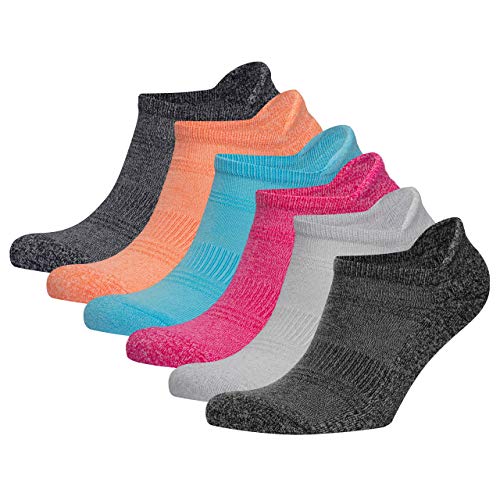 VRD-Bamboo-Womens-6-Pack-Performance-Heel-Tab-Athletic-Soft-Comfy-Socks-for-Running-Workout-Outdoor-Sports-Women-Ankle-Low-Cut-Socks-For-Girls-Size-5-10