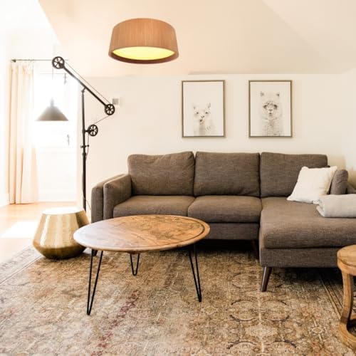 Luminária de Teto Plafon Redondo de Madeira 6 Tamanhos de 25 a 90 cm e 3 Cores - Imbuia, Freijó e Mel Design Moderno e Sofisticado (Freijó, 25 cm)