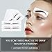 Eyebrow Stencil with Eyebrow Razor - Brow Stencil Ruler Shaping Template for DIY Grooming – Eyebrows Grooming Stencil Kit Reusable Styling Tool, 6 Unique Styles, 36 pairs (Stencils+Razors)