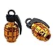 Ularmo 2PCS Grenade Alloy Valve Caps Dust Covers Bike Bicycle MTB BMX Car (yellow)