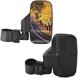 Wide Rear View Side Mirror for UTV (Pack of 2) for 1.75" - 2" Roll Cage Bar|Adjustable Arm Quad Gear| High Impact Shatter-Proof Tempered Glass (Fits Driver and Passenger Side)