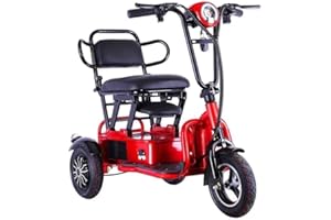 Lightweight (Only 100 lbs) 3 Wheel Foldable Mobility Scooters for Adults and Seniors - Airline Friendly - Detachable Lithium 