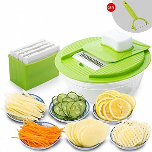 Multifunctional Vegetable Slicers With 5 Stainless Steel Blades Fruit Shredder Carrot Cutter Grater Kitchen Accessories