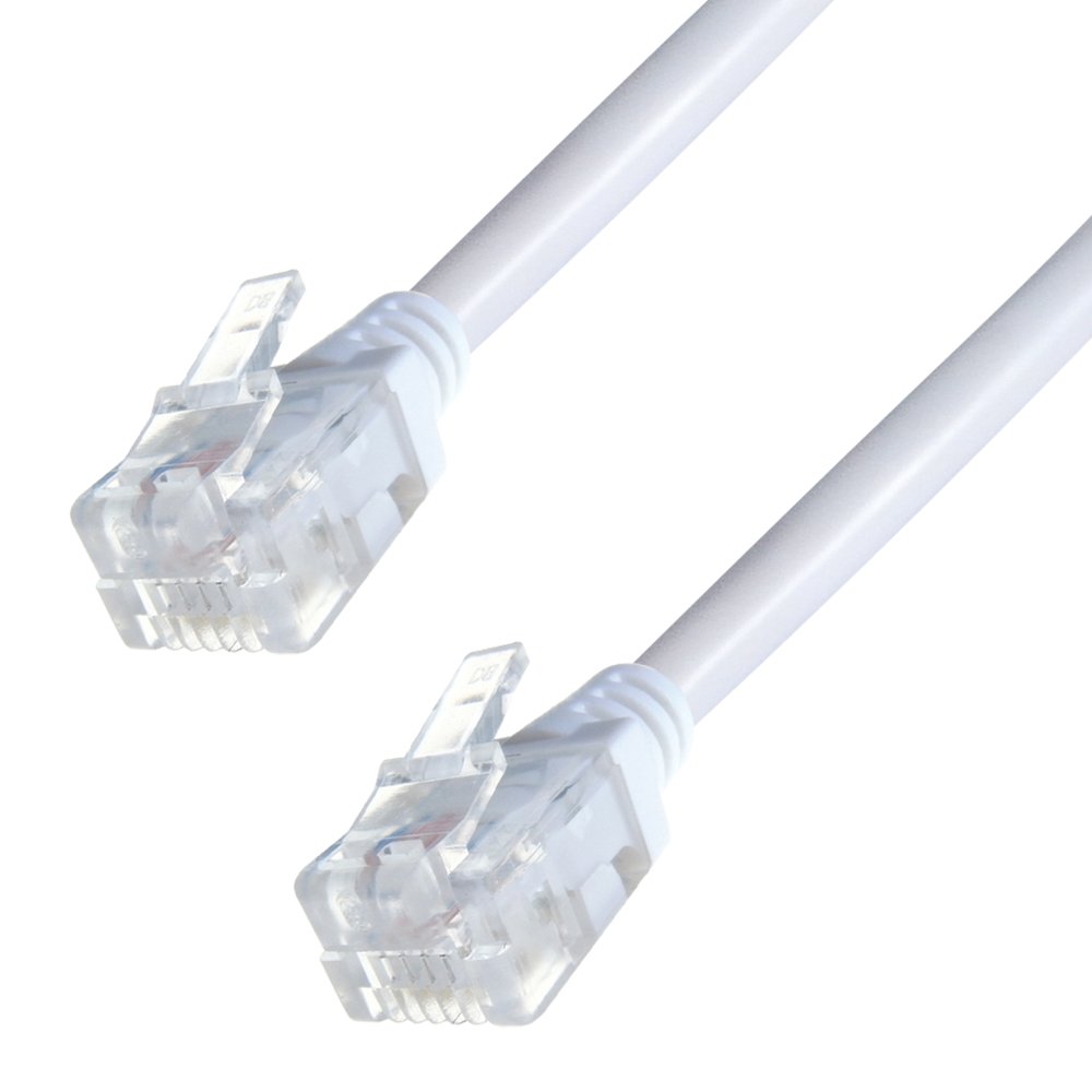 RGB Networks Ltd Super High Speed ADSL 2+ Cable Telephone Extension RJ11-RJ11 15m Cat5e BT Broadband up to 10 Times faster than Standard Phone Cable Gold Plated Connector Premium Quality (15m)