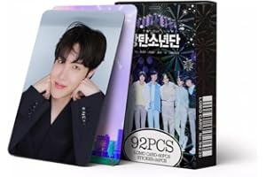 SCISSH 92PCS V JUNGKOOK Jimin JIN Suga J-HOPE RM 60pcs Photocards Greeting Cards Collection Mini Card Postcard Lomo Cards and 32pcs Stickers (B-T-S)