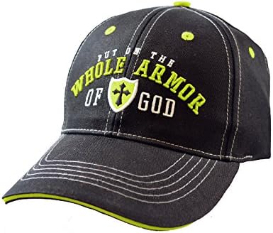 Ephesians 6:11 Whole Armor Of God Embroidered Christian Black Cotton Hat Cap
