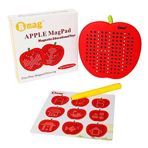 BMAG Magnetic Drawing Tablet, Educational Free Flay Doodle Board Magnatab Toys (red, Small) - Thumbnail 4