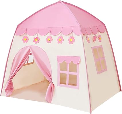 Amazon Com Beilihart Kids Tent Playhouse 51 X51 X39 Princess Castle Play Tents Pink Kids Tent Playhouses Indoor Outdoor Children Playhouse For Boys Girls Camping Play Games Gif Toys Games