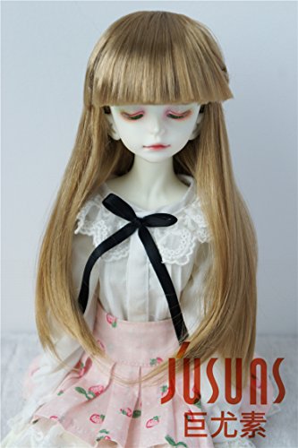 JD088 7-8' 18-20CM Brown Long hair with back braid BJD doll wigs 1/4 MSD Lovesick Doll accessories