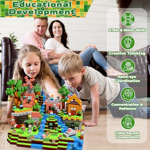 Goody King Magnetic Cube 300 Pieces – Forest Library Theme with Animals & Road – Magnetic Building Game for Children – Magnetic Blocks 3+ Years Creative Montessori Toy STEM Gift for Children