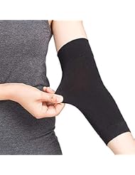 LytLStrox 1 Pair Tattoo Cover Up Compression Sleeves Bands Forearm Concealer Support Skin Color Tattoo Aftercare UV Protection Oversleeve (Black)