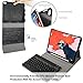Luibor Keyboard Case for iPad Pro 11 2018 Cover Case with Removable Wireless Keyboard & Pencil Slot (Apple Pen Charging Supported) Case Fitting Apple iPad Pro 11 2018 Tablet (Black)