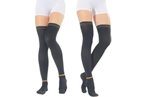 SAGRY Ted Hose Compression Stockings - Anti Embolism Compression Stockings - Thigh High Compression Socks for Women and Men - 15-20 mmHg Compression Ted Hose with Inspect Toe Hole