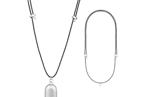 SOULWIT Neck Strap for Plaud NotePin AI Voice Recorder, Adjustable Genuine Leather Lanyard Accessory with Secure Alloy Hook -