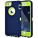 MAXCURY for iPhone 6S Plus Case, Shockproo Case for Men &Boy, Dropproof & Dust-Proof Built-in Screen Protector Protective Phone Case Cover for Apple iPhone 6 Plus 5.5 inch(Navy/Lime)