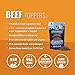Vital Essentials Freeze Dried Beef Toppers - Premium USA Made Protein Mix-In - Just Add Water Or Simply Sprinkle On Top - 6 oz Resealable Bag