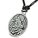 BestAmulets Amulet Howling Wolf Moon Wild Powers Lucky Charm Leather Pendant Necklace
