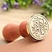 Mingting Wax Seal Stamp Kit,Mingting Classical Old-Fashioned Antique Wax Stamp Seal Kit Initial Letters Alphabet Set Gift Box with Vintage Wooden Handle and Brass Color Head(T)
