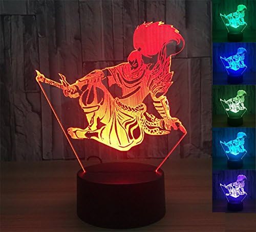 LIONKING USA - New 3D lamp Multi-colored Change Touch Botton Table Light - 3D Optical Illusion Acrylic Home Decor Lamp - 0522 (9 - League of Legends)