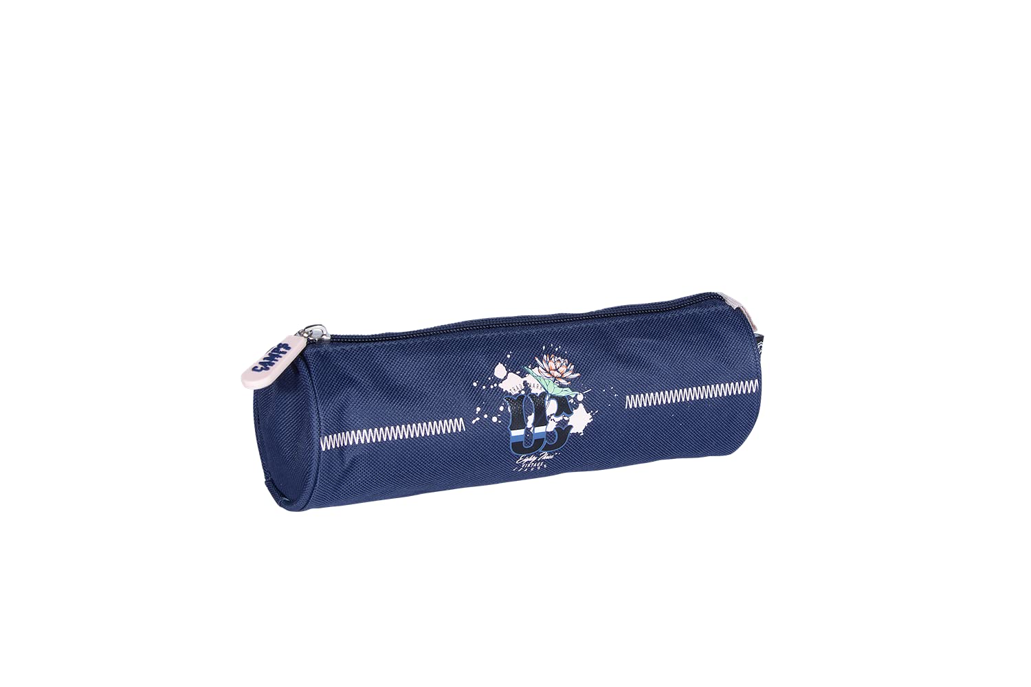 Camps Round Pencil Case Lotus 22 cm x 7 cm Blue 22 cm x 7 cm Modern, blue, 22cm x 7cm, Modern