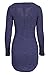 DREAGAL Women's Plunge Neck Lattice Lace Up Bodycon Mini Dress Blue Small