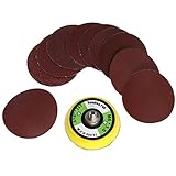 BESTOMZ 2 Inch Sanding Discs with M6 Backer Plate PSA Sandpaper Hook and Loop Pads Self Stick Polishing Pad