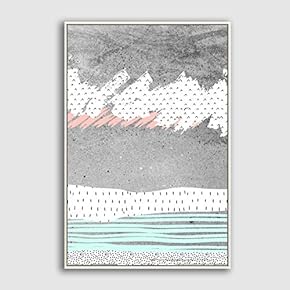 Framed for Living Room Bedroom Abstract Geometric Pattern for