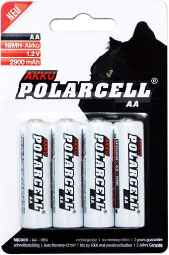 PolarCell Akku Ni-MH Mignon/AA (HR6/KR6/LR6/R6/L6) 2850mAh (4Stk. im Blister)