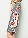ZESICA Women's Floral Striped Ruffle Sleeve Casual Swing Tunic Dress with Pockets