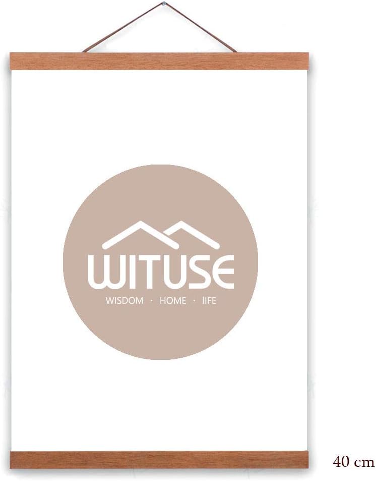 WITUSE Wood Frames, Natural Light Frame Strong Magnetic Poster Frame for Canvas Printing Photo Home Decor Wall Art-16 Inches