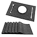 U'Artlines Placemats, Heat-Resistant Placemats Stain Resistant Anti-Skid Washable PVC Table Mats Woven Vinyl Placemats, Set of 6 (Black)