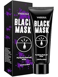 Vassoul Blackhead Remover Mask, Peel Off Mask, Blackhead Peel Off Remover Deep Skin Clean Purifying Acne (.Black)
