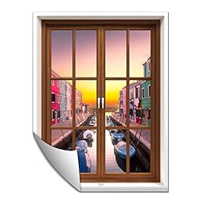 Wall Paper Small Wall Mural Beautiful Scenery Out of The Window Wall Art Removable Wall Decoration for Bedroom Living Room - 24x32 inches
