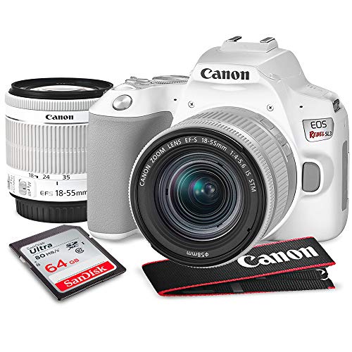 Canon EOS Rebel SL3 DSLR Digital Camera (White) with 18-55mm Lens
