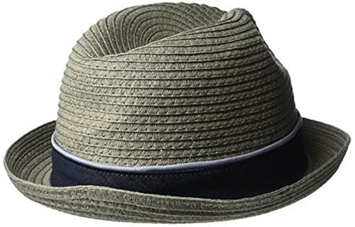Original Penguin Men's Straw Porkpie Hat, Grey, Small/Medium in