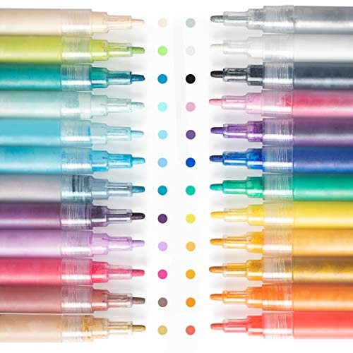 Paint Pens for Rock Painting, Stone, Ceramic, Glass, Wood, 24 Colors