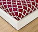 Mellanni Twin Sheets Set - 3 PC Iconic Collection Bedding Sheets & Pillowcases - Hotel Luxury, Extra Soft, Cooling Bed Sheets - Deep Pocket up to 16 inch (Twin, Quatrefoil Burgundy - Red)