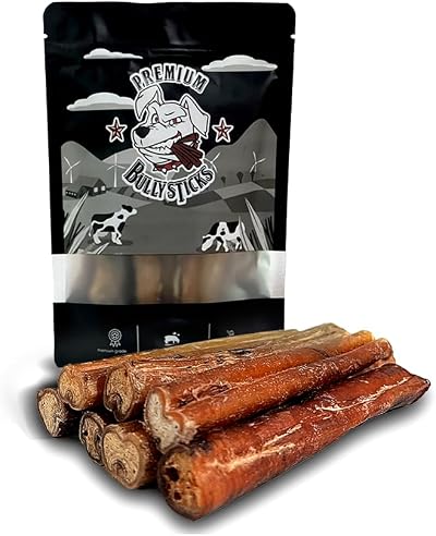 Premium bully sticks Pizzle Sticks for Dogs Pack of 6 Low Odour 100% Grass-Fed