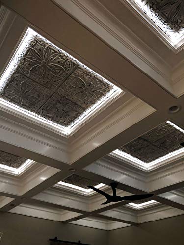 From Plain To Beautiful In Hours DCT10obw-24x24 Ceiling Tile, Old Black White - Thumbnail 6