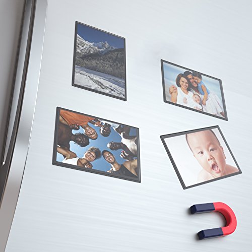 UnityStar 30-Pack Magnetic Picture Frames for Refrigerator,Holds 4x6 Inch Photos,Black