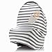 Baby Car Seat Canopy, Nursing & Shopping Cart Cover, Stroller Blanket | Stretchy& Lightweight Rayon Easy To Fold ; Carry | Front Pocket For Pacifier Storage & Bonus baby bib by she loves