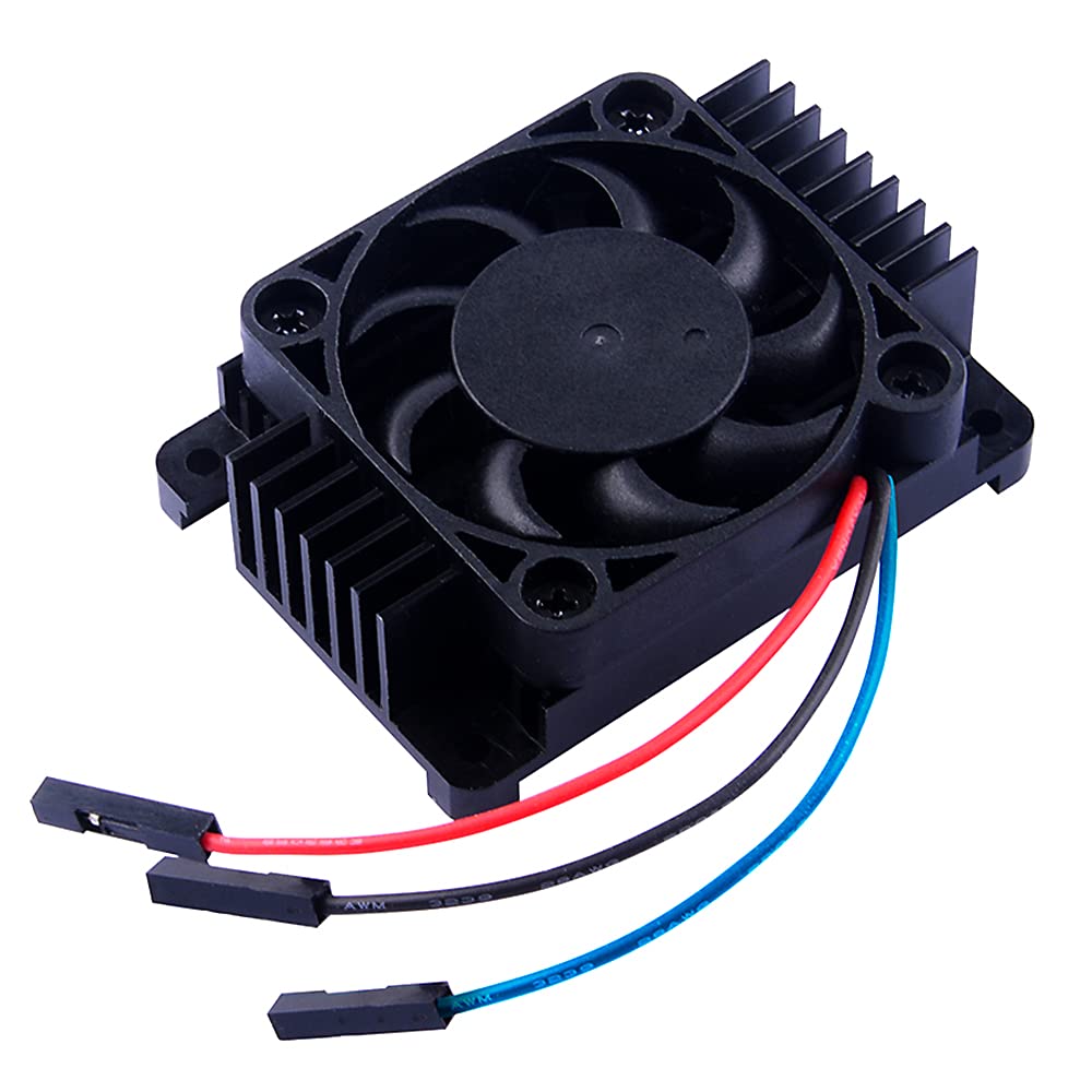GeeekPi Aluminum Alloy CNC Heat Sink with PWM Fan,Passive Cooling Radiator for Raspberry Pi Compute Module 4 CM4 Motherboard(With Fan)