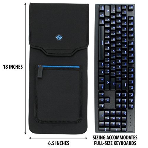 ENHANCE Keyboard Sleeve Travel Case for FullSize Mechanical and