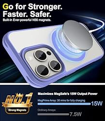 SUCGLES for iPhone 15 Pro Max Case with MagSafe