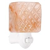 GRDE Salt Lamps Himalayan Natural Crystal Rock Salt Stone Lamp Night Light with Cordless Holder (Cube)