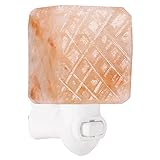 GRDE Salt Lamps Himalayan Natural Crystal Rock Salt Stone Lamp Night Light with Cordless Holder (Cube) ()