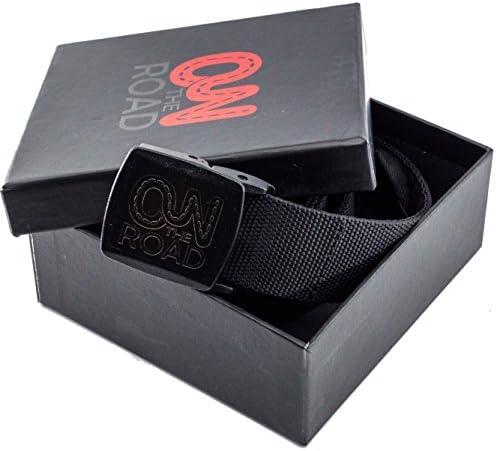 On The Road Nylon Belt Hidden Money Pocket Metal Free Airport Friendly Travel Plastic Buckle Grey Belt Buckles