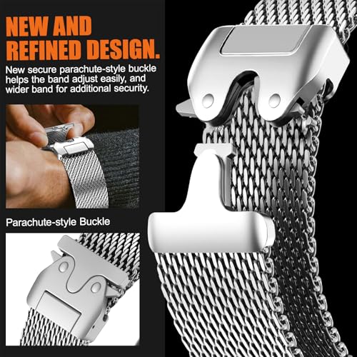 Titanium Strap for Garmin fenix 6x/6x Pro, Easy Fit 26mm Titanium Bracelet for Fenix 5x/5x Plus/7x/7x Pro/8/8 pro 51mm/3/3 HR/Tactix 7/Tactix 7 Pro/Epix Pro 51mm/Garmin Enduro 3/Descent MK1/2 /2i