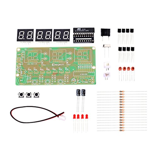 WHDTS C51 6 Bits DIY Digital Electronic Clock Kit AT89C2051 Chip Alarm Clock Kit Soldering Practice Learning Kits